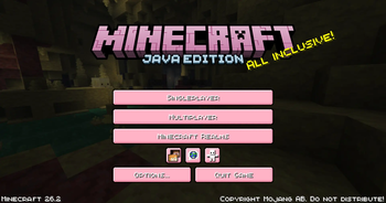 Main title screen