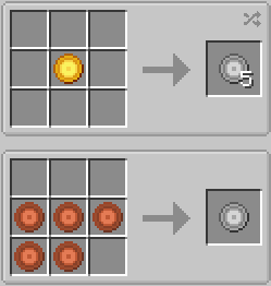 Copper to Iron and Gold to Iron