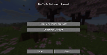 DevTools Settings - Layout