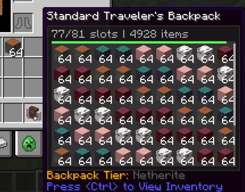 Traverker's Backpack support