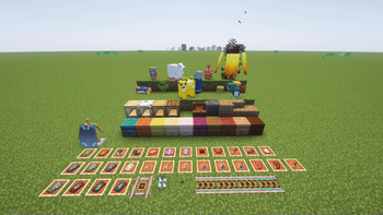 All blocks, items, and mobs added