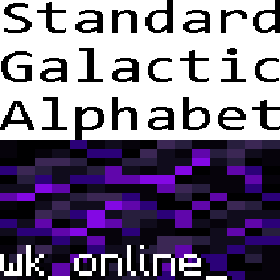 Standard Galactic Alphabet font