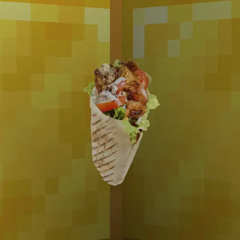 Golden carrots in the shape of shawarma