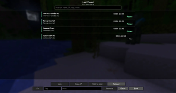 vLastPlayedServer Screenshot 1