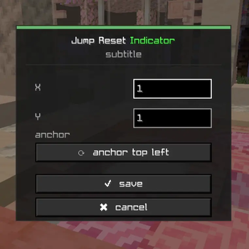 jump reset indicator snup