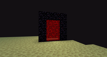 Red nether-like portal in the End