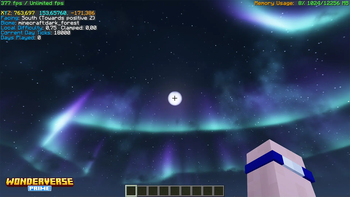 Better Debug Screen with Stunning Aurora Borealis