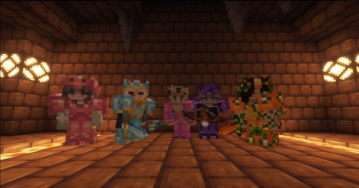 A few of the armors from the mod. From left to right:
Rose Gold, Celestine, Flower Crown, Lunite, Amber