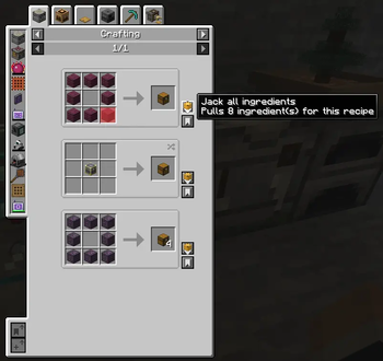JEI Recipe button