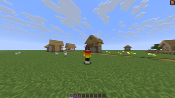 third-person view with potion