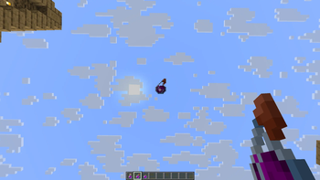 splash potion in air