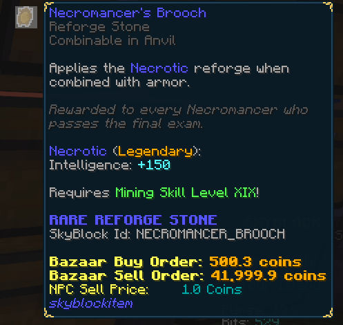 brooch hovered over