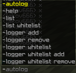 Command list in-game