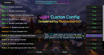v18+ Custom Config