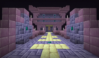 duskbound used in a build reminiscent of an end-city, with the lanterns and ends rods giving light to the area.