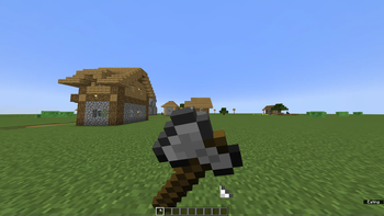 Player Eating Iron Axe