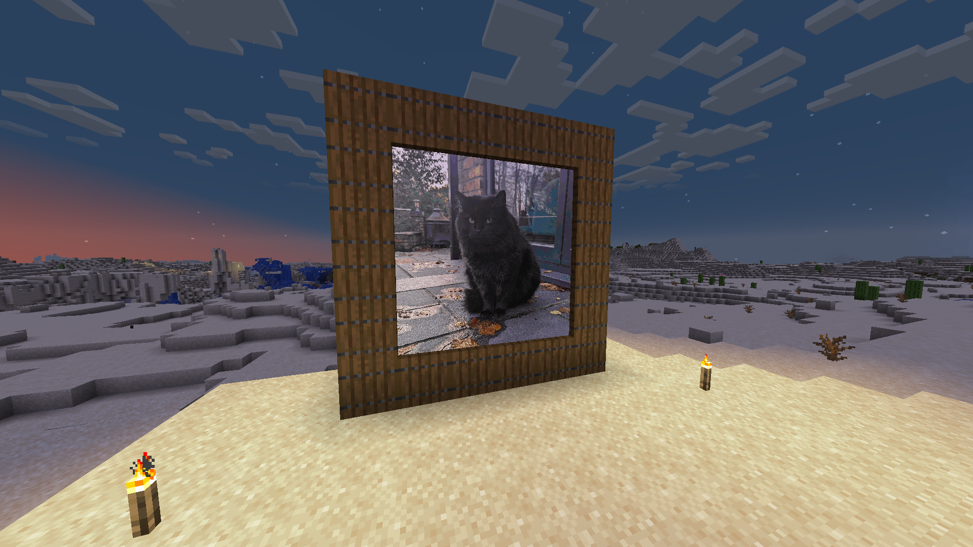 Picture of Toby in Minecraft maps, showing the smooth lighting.