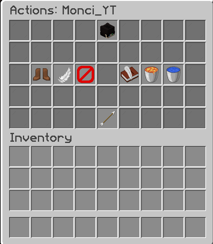 User Actions Menu
