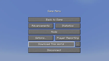 Pause Menu Download Button