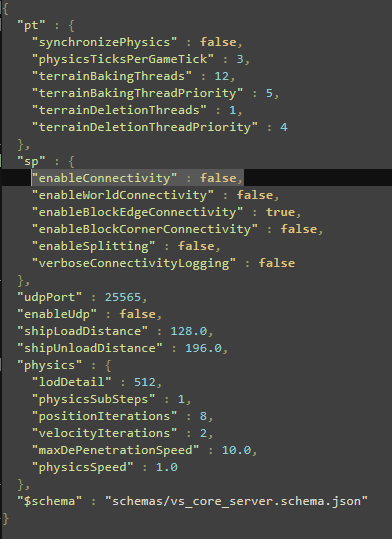 If you see "sp" in the vs config file