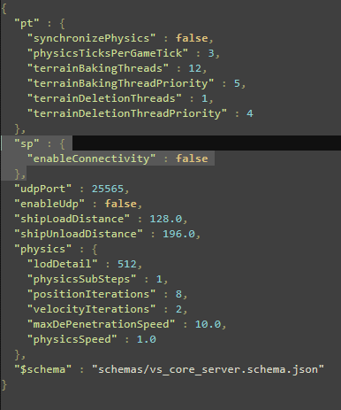 If you don't see "sp" in the vs config file