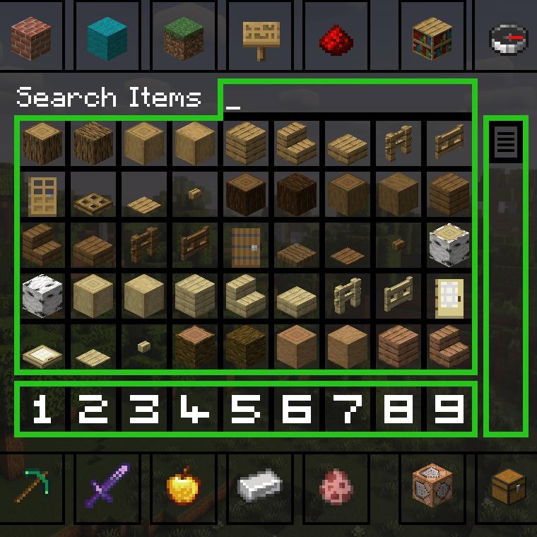 GUI 2D Blocks in inventory - Minecraft Resource Pack