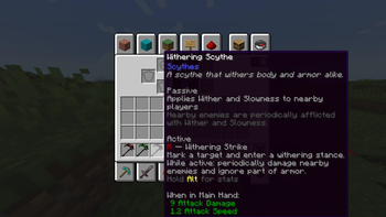 Withering scythe