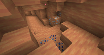 Ore spawning in caves.