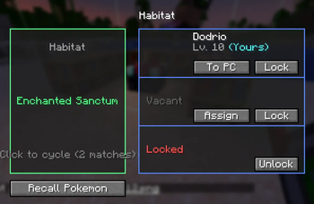Habitat Menu