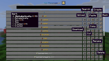 File Manager with tooltips