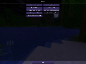 Controls Menu