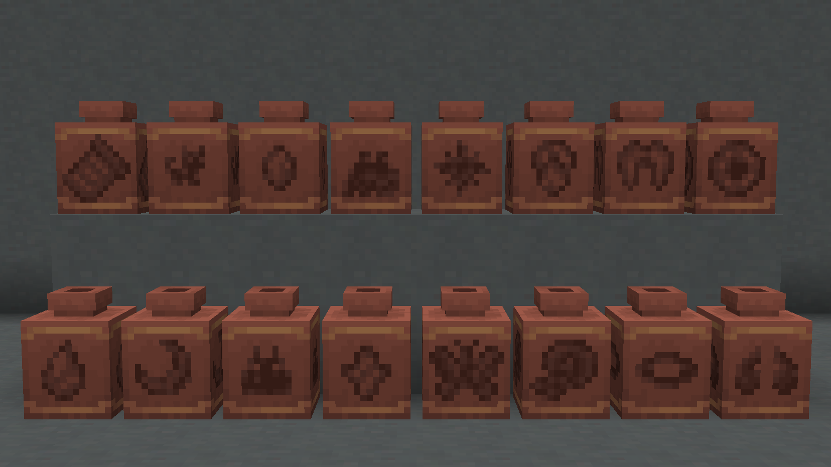 The current 16 pottery sherds added in version 2.1.0