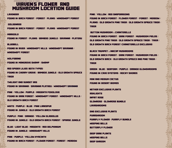 Main flower locations