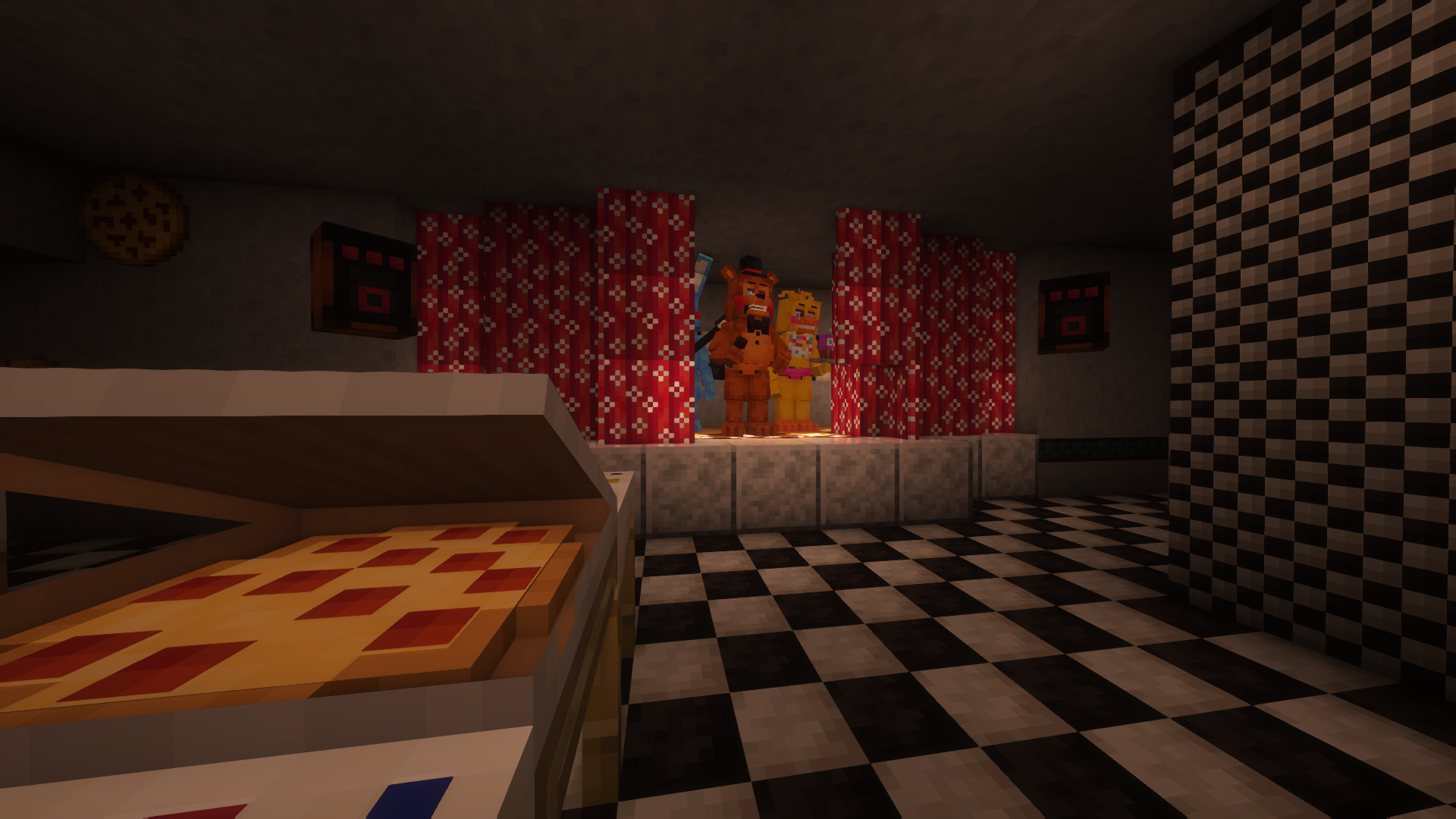 Fnaf 4 Minigame Map and Fredbears family diner Minecraft Map