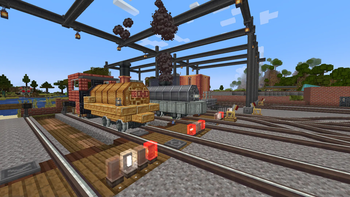 Rail Yard with Steam Locos