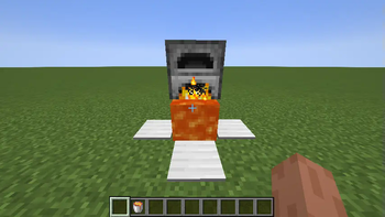 Lava beneath furnace