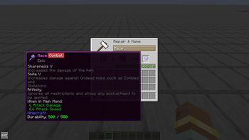 Synthesizing enchantments on an anvil