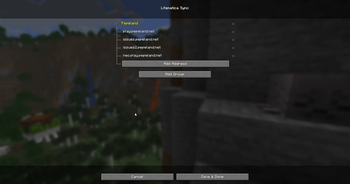Config menu