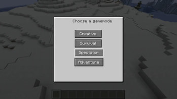 Gamemodes menu