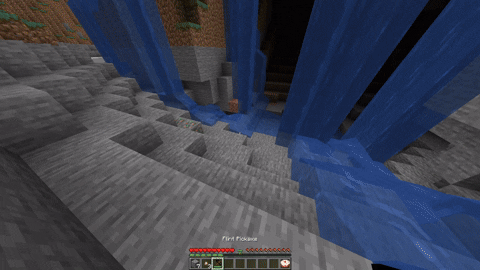 Mining copper ore with a flint pickaxe