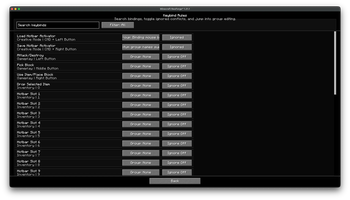 Keyboard Rules screen