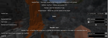 Overlay settings