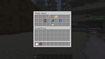 Team managment menu
