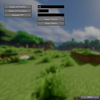 Mob Spawning Menu