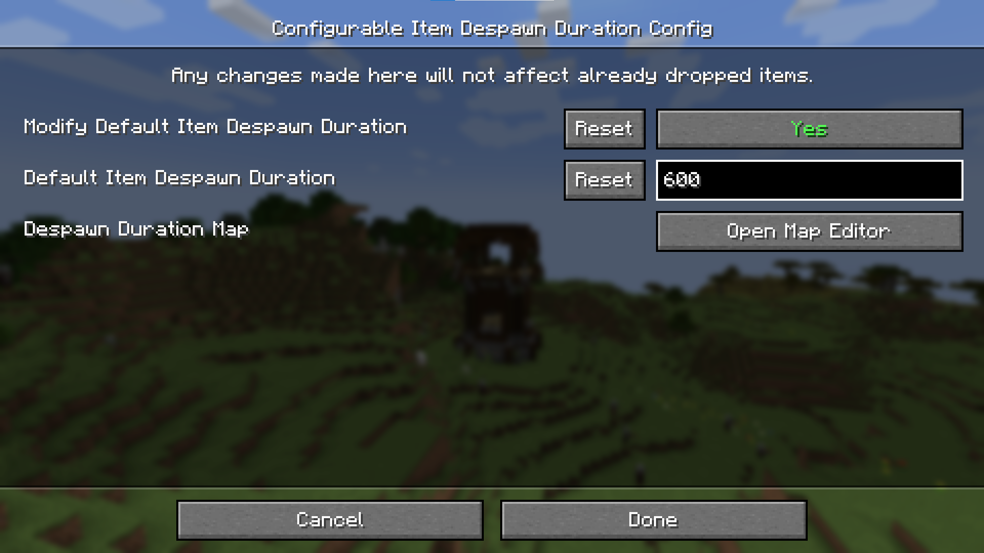 Custom Item Despawn Duration Gallery