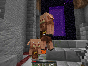 piglins leaving portal