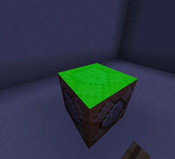 block face highlight using the pixel texture but green