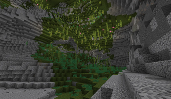 Lush diorite cave