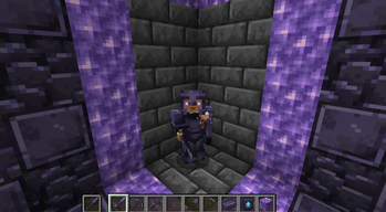 full netherite player with tools