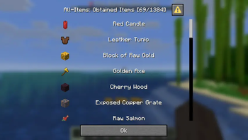 All Items Dialog